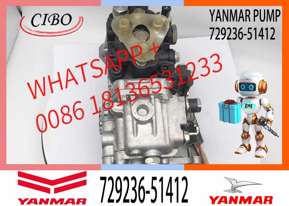 Fuel Injection Pump 729236-51412 For Yanmar 3TNV88 Engine Injector Pump