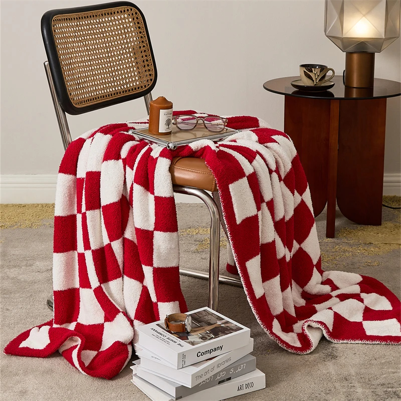 Functional Embroidered Throw Blanket 100% Polyester for Bed Sofa in Autumn Winter QPG