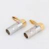 Buy cheap Right Angle 4mm Nakamichi Banana Plugs Aluminum Shell 24K Gold Plated from wholesalers