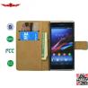 Buy cheap New Arrival 100% Qualify PU Wallet Leather Cover Cases For Sony Xperia Z1 L39H Multi Color from wholesalers