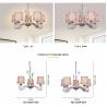 Buy cheap Elegant grey fabric chrome shade Chandelier for home Lighting (WH-MI-09) from wholesalers