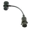Buy cheap J1939 Deutsch 9 Pin Male and Female Pass-thru to 9 Pin J1939 Male Cable from wholesalers