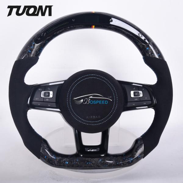 Buy cheap Standard Size Black Volkswagen Carbon Fiber Wheel Golf Mk7 R R-Line Scirocco from wholesalers