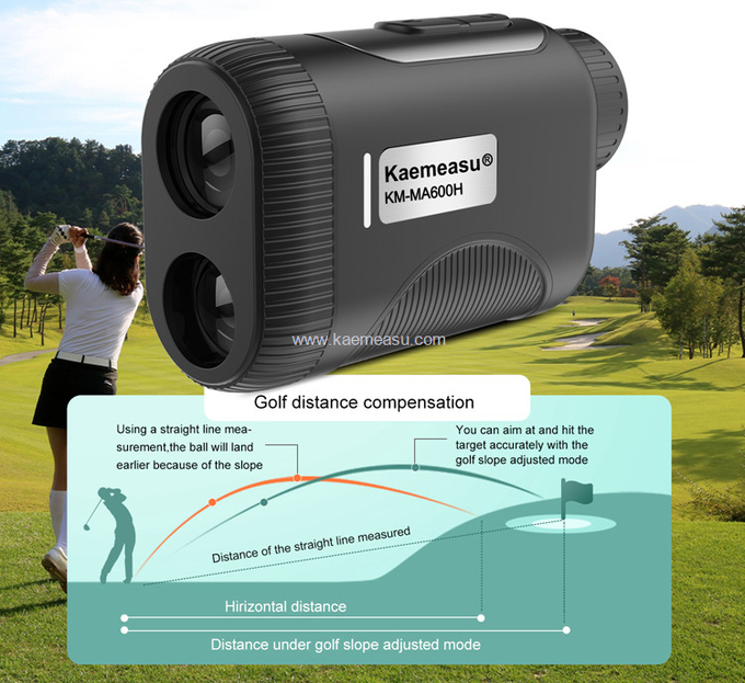 Kaemeasu 5-600m Mini Laser Rangefinder With Slope Adjustment