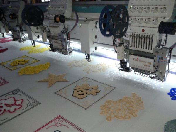 Tai Sang Embro vista model 904+04(4 heads flat embroidery machine + 4 heads