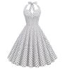 Buy cheap Small Quantity Clothing Manufacturer Retro Polka - Dot Halter Neck Lace - Up Slim Fit Corset Dress from wholesalers