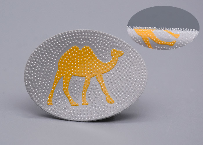 Toothbrush Effect Silicone Heat Transfer Labels Custom For Clothing
