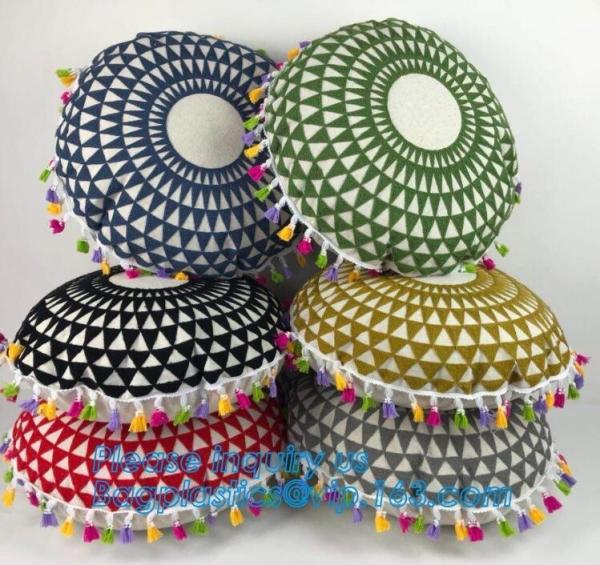 Ethnic Reusable Eco Bags Indian Mandala Style Meditation Pillow Embroidered