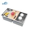 Buy cheap double bowl kitchen sinks 32.75x19x10 quality control procedure 18 gauge stainless steel sink from wholesalers