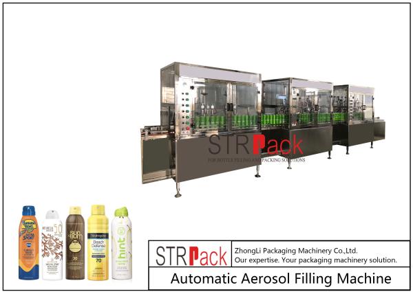 Buy cheap 1200Cans/H 600ml Aerosol Filling Machine For Sunscreen Spray Production from wholesalers