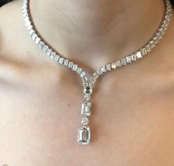Buy cheap Rhodium Plated Bling Bling Pendants 16in White Tennis Necklace from wholesalers