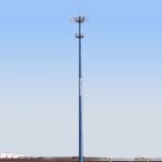 Tubular 4 Sections 36M Monopole Steel Tower