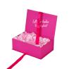 Buy cheap Rigid Paper Pink Magnetic Gift Box Packaging Wig Hair With Ribbon from wholesalers