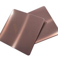 Buy cheap 1000x2000mm Hairline Stainless Steel Sheet Rose Gold DIN 201 304 316 product