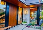 Modern Residential Solid Wood Interior Doors Waterproof Lobby Entrance Pivot