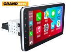 Retractable Single Din Car Radio 1280*720 10 Inch Touch Screen Radio Rotatable