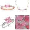 Buy cheap Pink Synthetic Sapphire Al2O3 Raw Materials Jewelry Industry High Hardness Mohs Hardness 9 Elaborate Processing from wholesalers