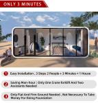 Sandwich Panel 20ft 40ft Luxury Prefab Living Pods Villa Assembled Ready Modular