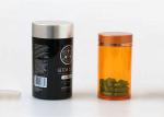 PET medicine bottle 150cc in stock matte black with silver cap quick shipment