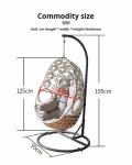 Olefin High Elastic Cushion Wicker And Metal Patio Egg Chair For Leisure Sleep