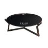 Buy cheap Contemporary Unique Black Walnut Frame Mental Top Coffee Table from wholesalers