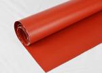 Red Silicone Coated Fiberglass Cloth , -50C- 1000C High Temperature Fiberglass