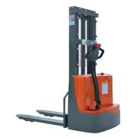Buy cheap Electric Wdith 850mm Walking 1.6M Straddle Pallet Lift Stacker product