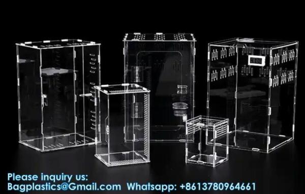 Buy cheap Acrylic Reptile Terrarium Clear View Transparent Acrylic Box Feeding Box For Small Animals Insect from wholesalers