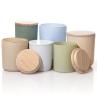 Buy cheap Multiple Colour Matte Candle Jars Candle Glass Holders With Cork Lid from wholesalers