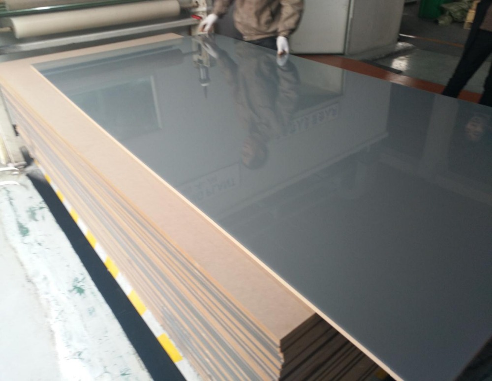 High gloss grey acrylic board for kitchen cabinet doors