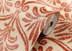 Red Long Fiber Nonwoven Living Room Wallpaper , Modern Wallpaper For Bedrooms