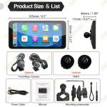 6.3" Touch Screen Motorcycle Navigation Device with IPX7 Waterproof and