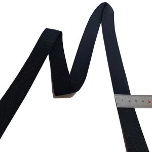 Buy cheap Polyester Plain Webbing Strap 1 Inch Black Soft Thin Tape from wholesalers