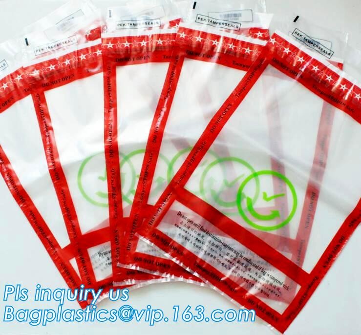 custom logo tamper tear proof plastic bank money envelopes mailing bag, Security Bag/Printed Plastic Security Bags For M
