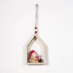 Wooden Christmas decorations Three-dimensional painting Santa Claus display