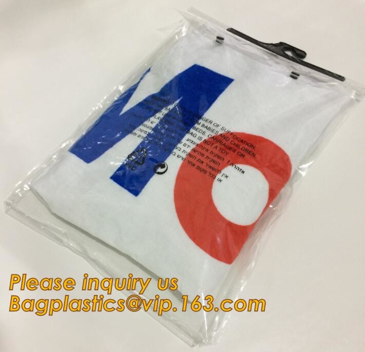 BiodegradableHanger Bag With Zip Lock On The Top, Frosted K Bag Hanger Bag For Clothes, EVA Frost Drawstring Bag