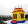 Buy cheap Hand Drawed Happy Birthday Cake Inflatable Bouncy Castle For Family 4m Diameter from wholesalers