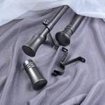 Simple Window Curtain Rod Iron Fashion Home Hardware Extendable Metal Curtain