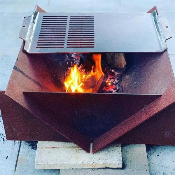 Buy cheap Collapsible Outdoor Camping Portable Corten Steel Metal BBQ Fire Pit Brazier from wholesalers