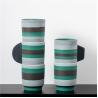 Buy cheap Modern minimalist design art ornament handmade stripe tall vases home tabletop decor ceramic flower vase from wholesalers