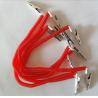 Buy cheap Hot selling for dental promotion using red color plastic coiled lanyard w/metal logo clip from wholesalers
