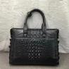 Buy cheap Exotic Genuine Crocodile Skin Businessmen ZIP Laptop Briefcase Authentic Alligator Leather Male Top-handle Working Purse from wholesalers