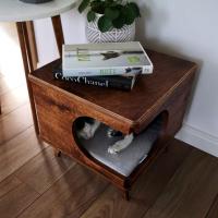 Buy cheap 39cmx40x40cm Wood Pet Furniture Cozy Wooden Cat House Indoor Rustical Box product