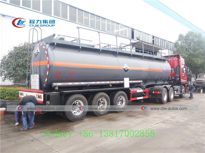 Shacman M3000 6X4 3 Axle 21cbm Sulfuric Acid Tank Semi Trailer
