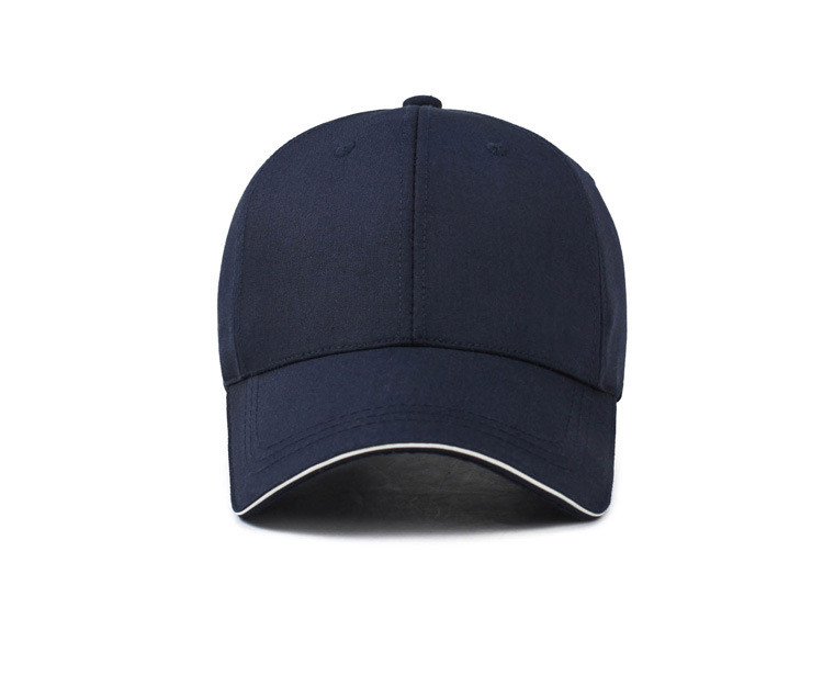 Custom Polyester Embroidery Baseball Caps 6 Panel Cotton Caps 62cm