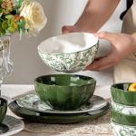 Business Gifts Floral Porcelain Ceramics Salad Bowl Set of 4 Sustainable and