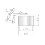 M23 Waterproof 6 pin Female Cable Plug Amphenol Circular Power Connectors
