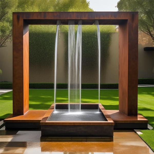 Buy cheap Customizable Corten Steel Water Fountain Commercia Outdoor Modern from wholesalers