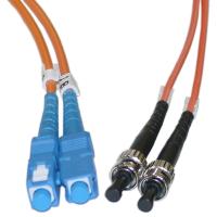 Buy cheap MM Fiber Optic ST to SC 50 / 125 μm Duplex Patch Cord for Gigabit Ethernet product