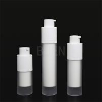Buy cheap Rotary Matte White Plastic Airless Pump Cosmetic Packaging Electric Painting product
